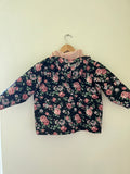 Floral Cotton Jacket with hood - Handmade