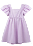Grace Tie Back Dress Lavender - Designer Kidz