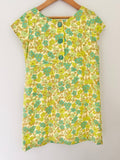 Green & Yellow Retro Shift Dress- Handmade