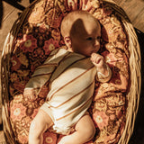 Earth Stripe Organic Cotton Long Sleeve Onesie / Banabae